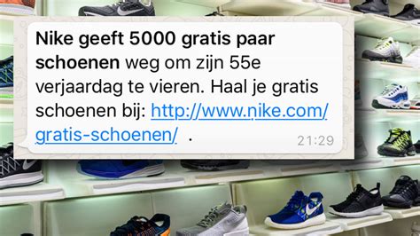 nike geeft 5000 paar schoenen weg fake|Let op! Bericht over gratis Nike schoenen is nep.